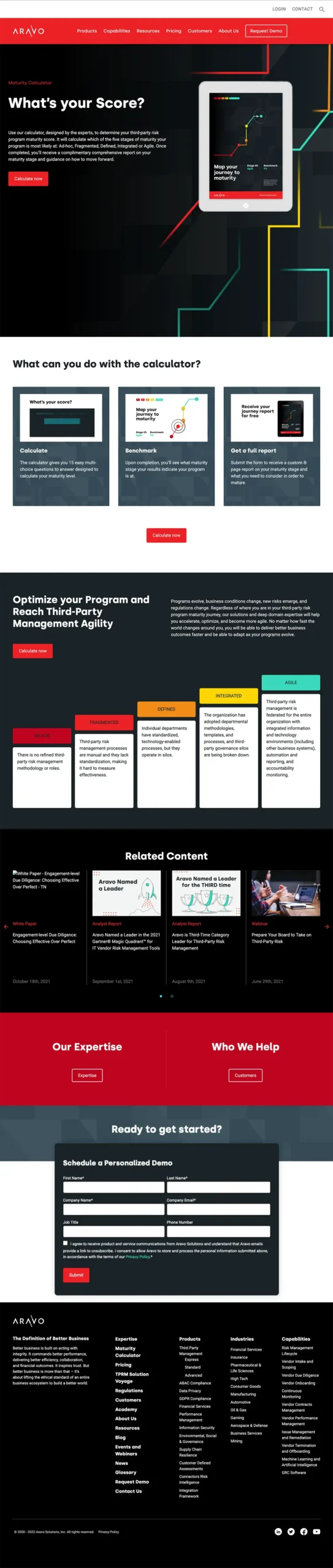 Aravo - Resources - Maturity Calculator