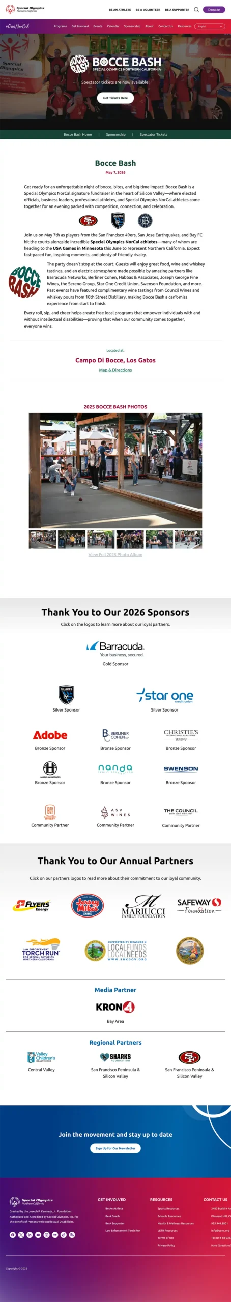 Special Olympics Northern California - Event Bocce Bash