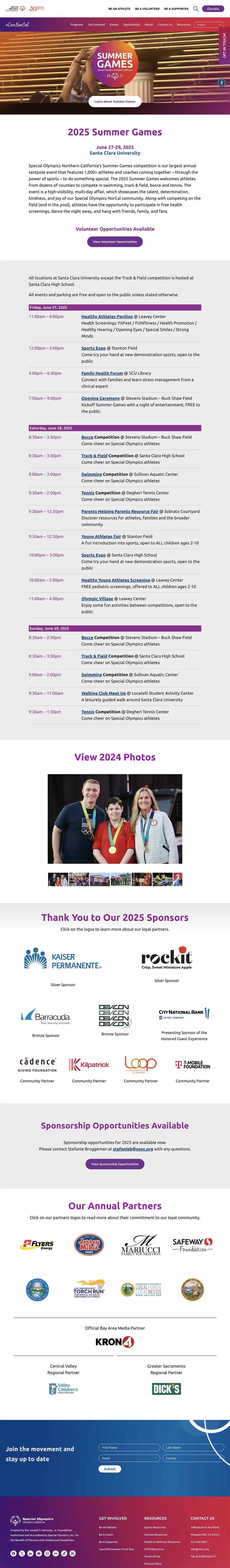 Special Olympics Northern California - Event Summer Games