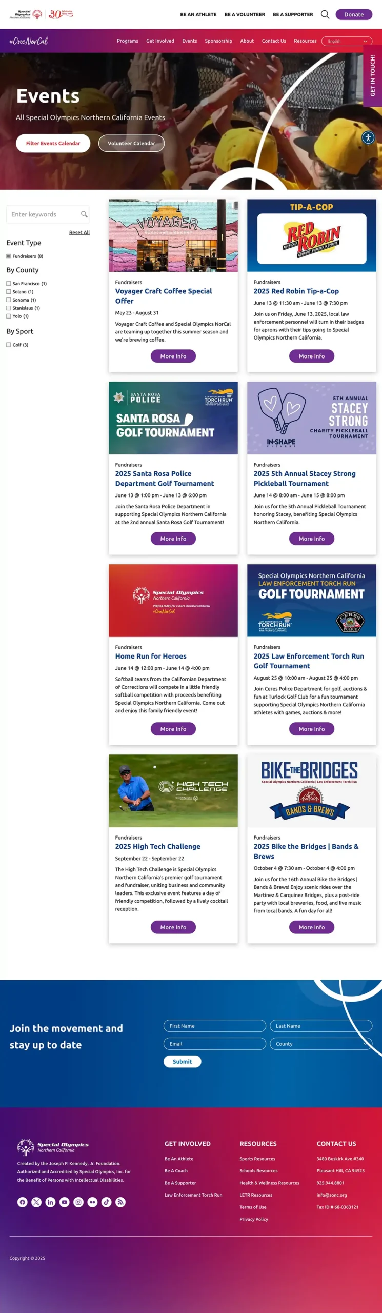 Special Olympics Northern California - Events