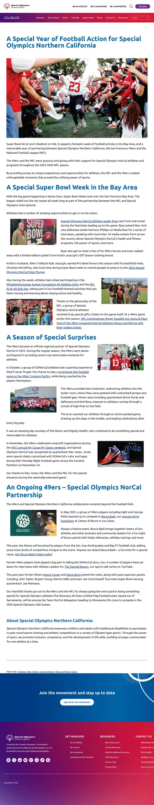 Special Olympics Northern California - Blog Page