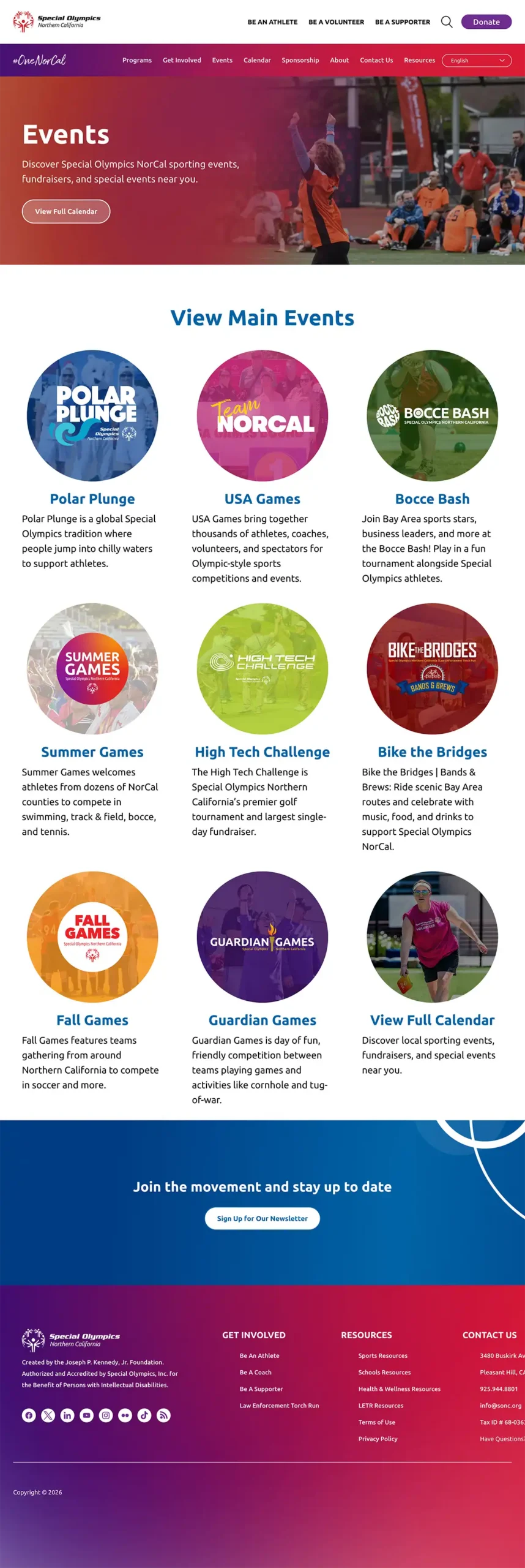 Special Olympics Northern California - Events Overview